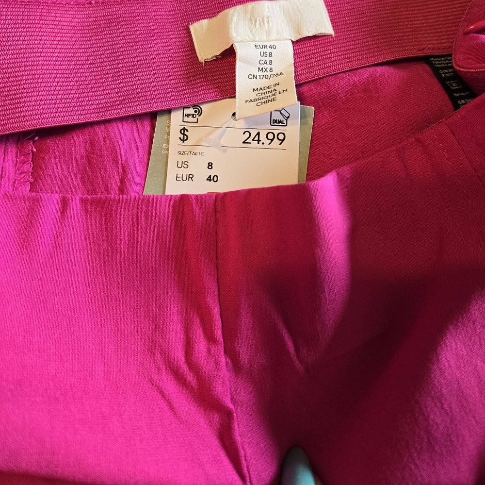 Cropped fuschia panta